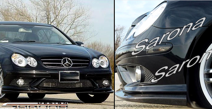 Custom Mercedes CLK  Coupe & Convertible Front Add-on Lip (2003 - 2006) - $290.00 (Part #MB-015-FA)